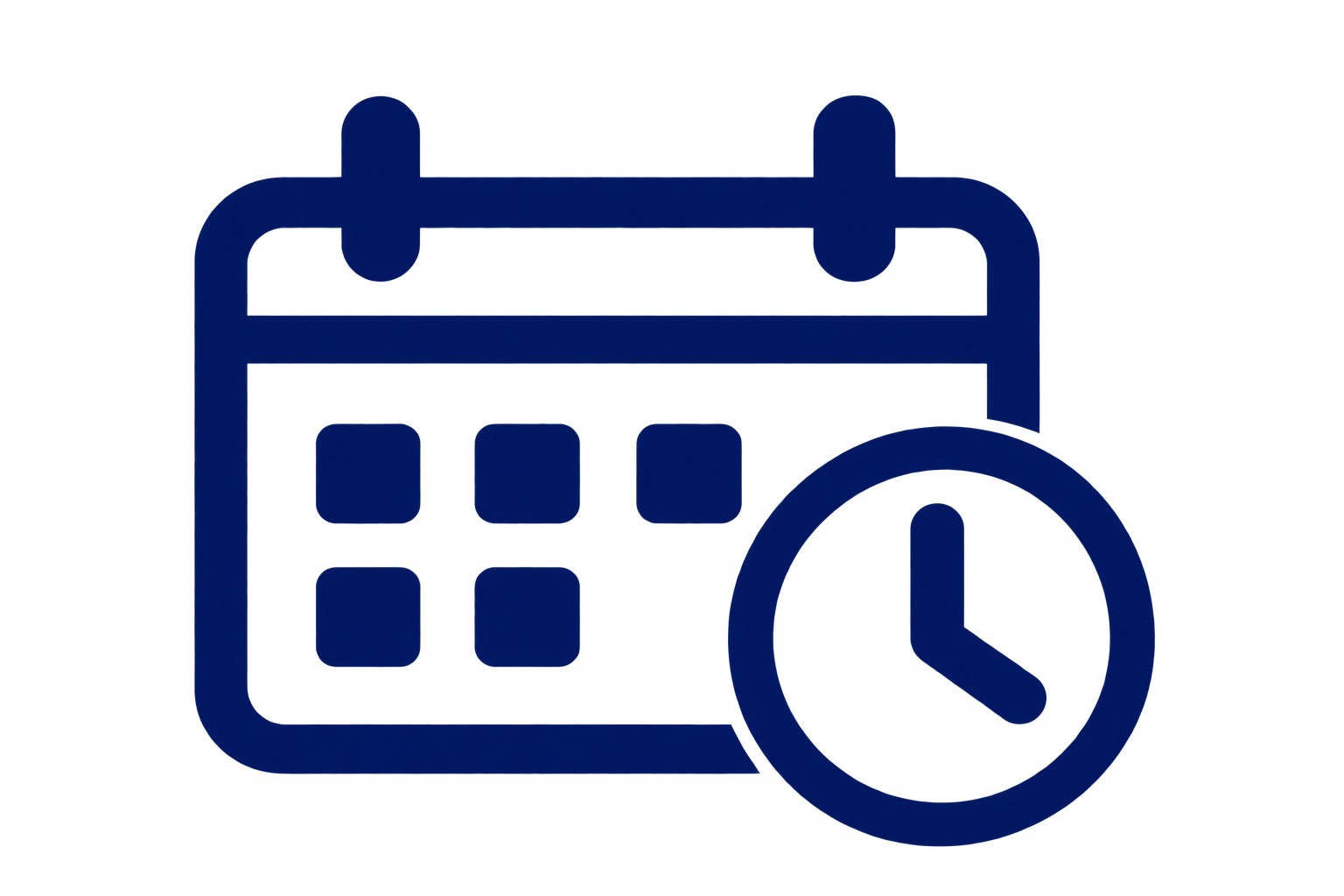 Picto Agenda Horloge Transparent