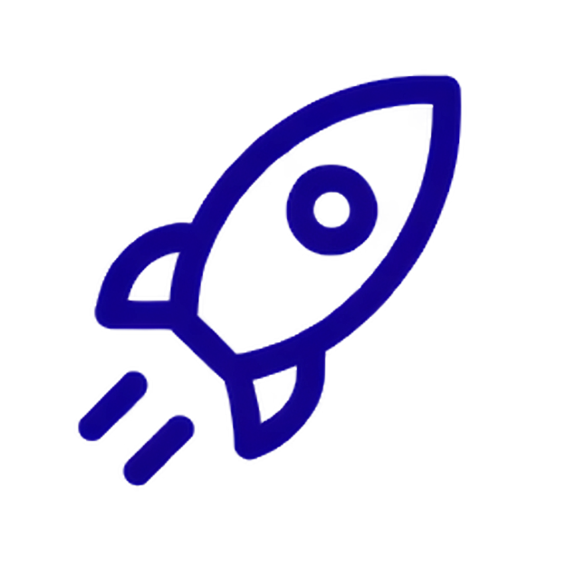 Picto Fusée Indigo