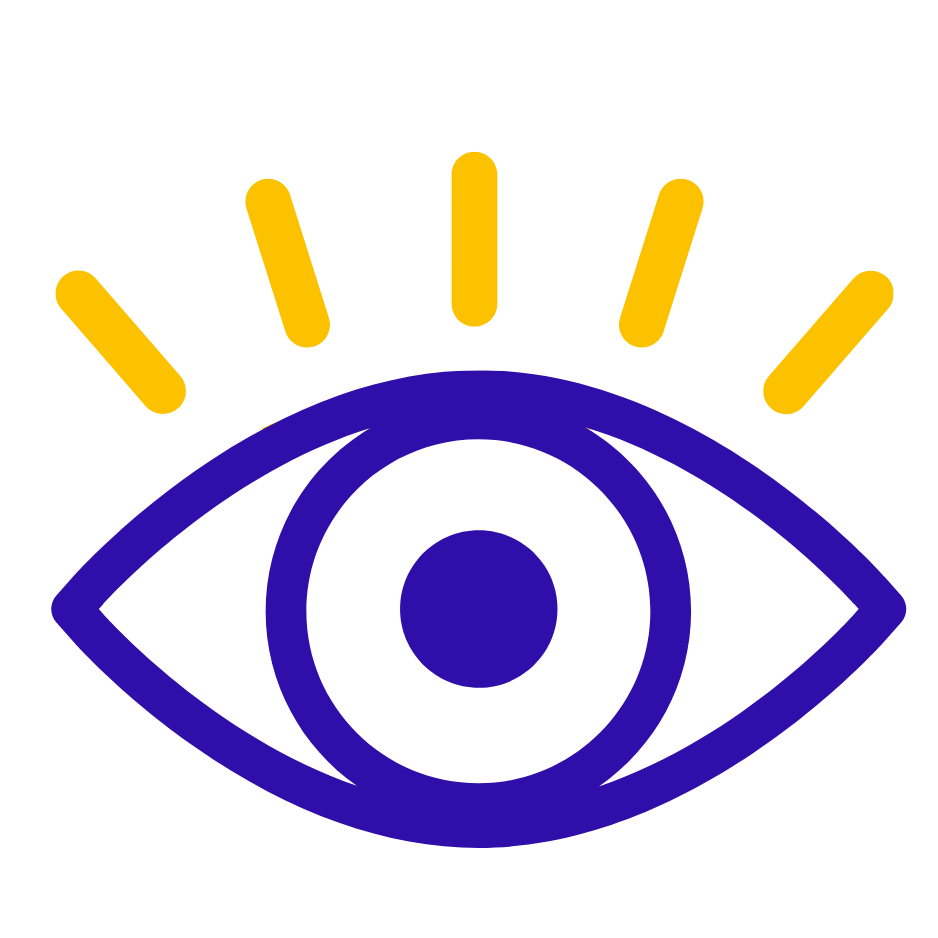 Picto Oeil Jaune Et Bleu