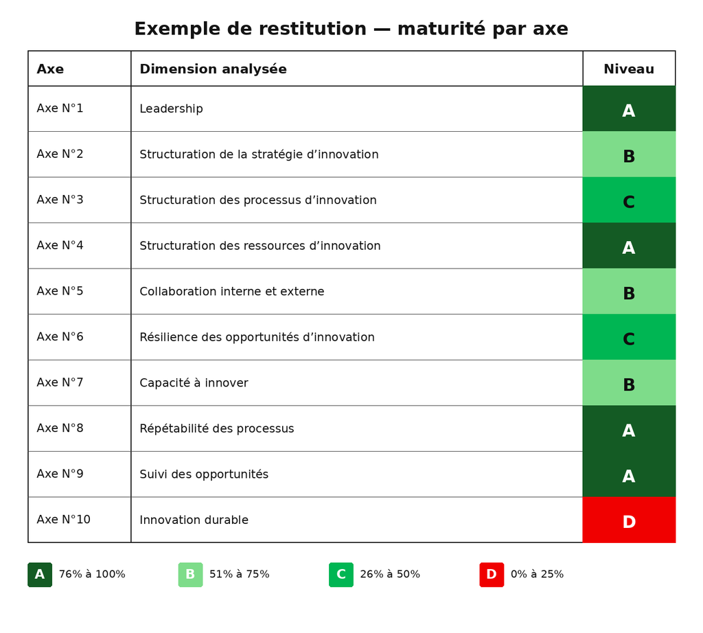 Visuel Axes Maturite Diagnostic Innovation